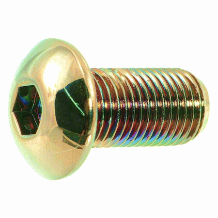 Midwest Fastener 3/8"-24 Socket Head Cap Screw, Button, Black Chrome Plated Steel, 3/4 in Length, 6 PK 33992